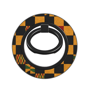 Kente Print Magnetic Phone Ring Holder | Maseso