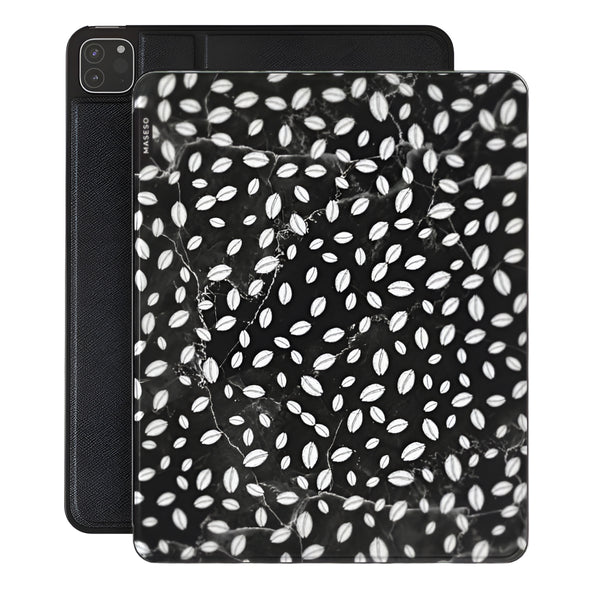 African Cowries iPad Cover - Black & White Afrocentric iPad Case | Maseso