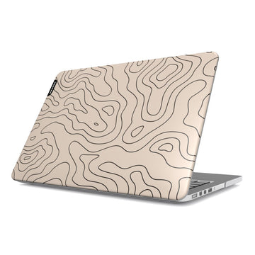 Lagos Terrain MacBook Case - beige topography design | Maseso