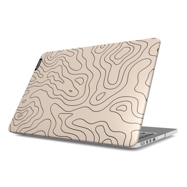 Lagos Terrain MacBook Case - beige topography design | Maseso