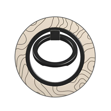 Lagos Terrain - beige topography Magnetic Phone Ring Holder | Maseso