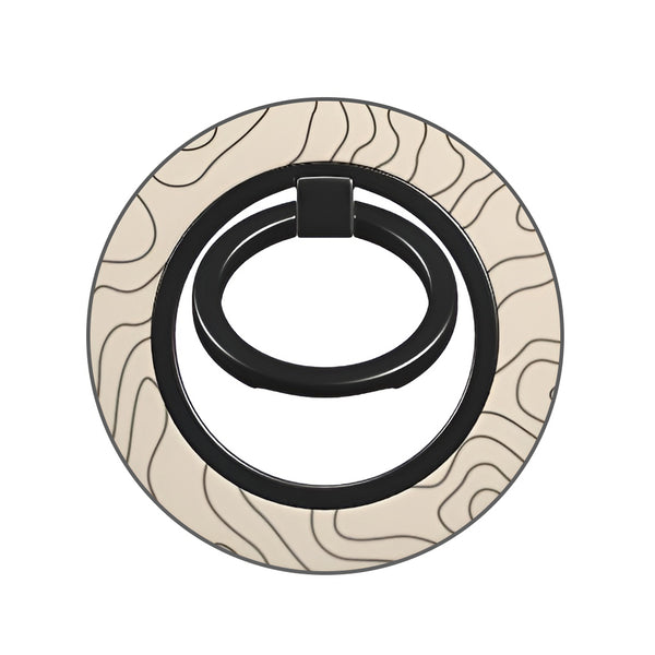 Lagos Terrain - beige topography Magnetic Phone Ring Holder | Maseso