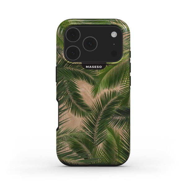 Victoria's Island Case for iPhone 17 Pro Max — palm leaf pattern on a sand background design | Maseso